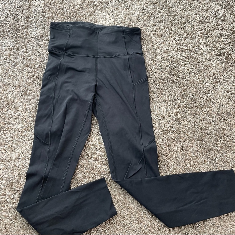 Black lululemon fast and free leggings